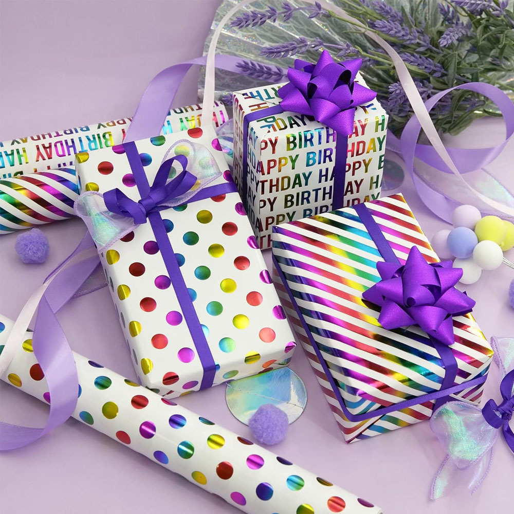 Pattern Tissue Paper - 3 Types/set Birthday Gift Wrapping Paper