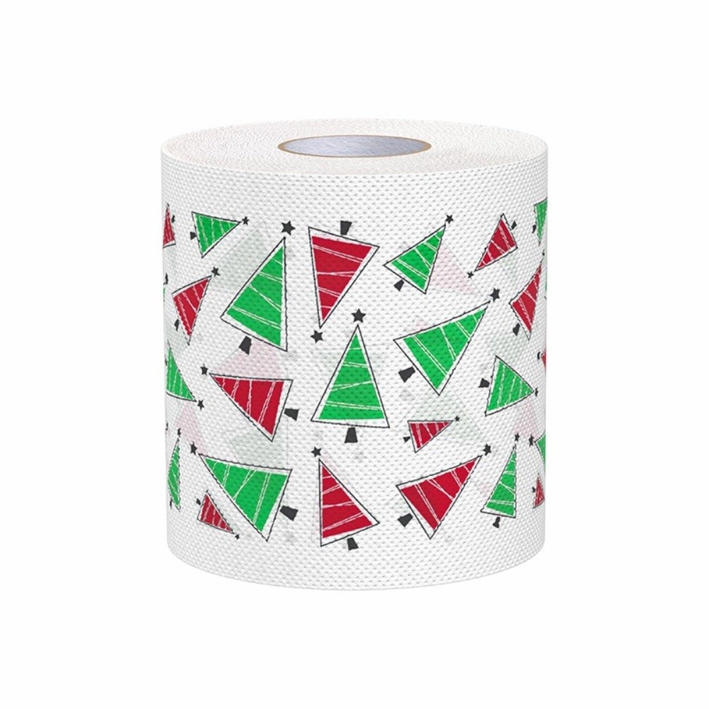 Pattern Tissue Paper - Santa Printed Christmas Toilet Roll Paper