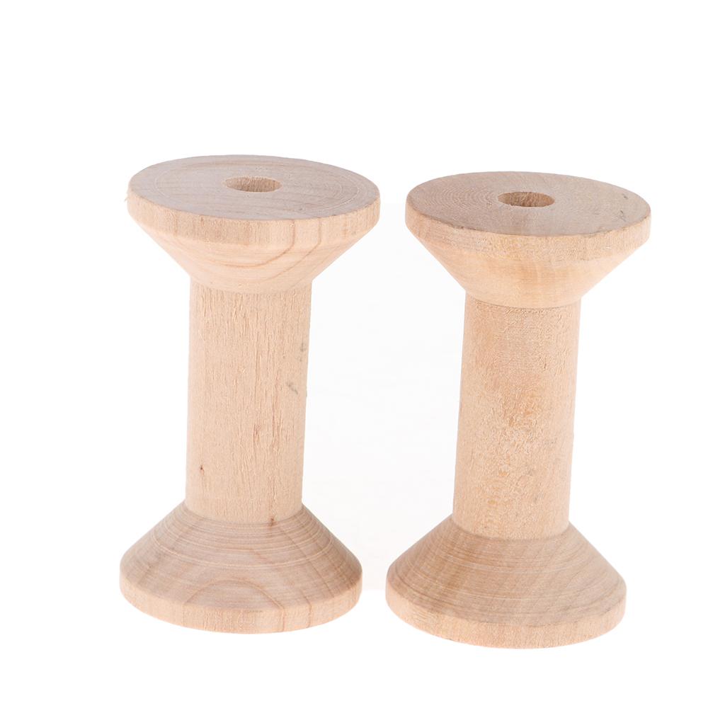 Thread Bobbins Empty - Smooth Vintage Wood Spools Empty Thread