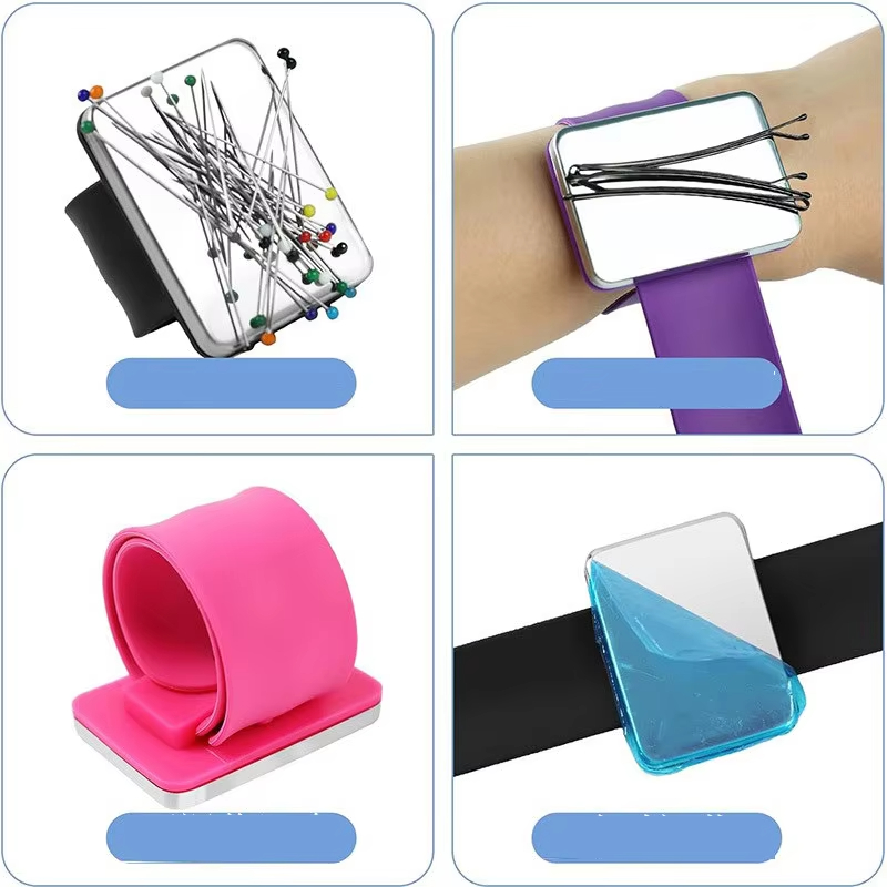 Sewing Pin Cushion - Silicone Magnetic Wrist Pincushion Portable Pin
