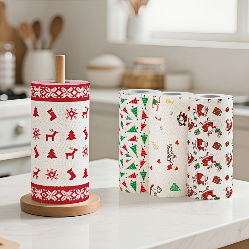 Pattern Tissue Paper - Christmas Napkin Roll, Cute Random Pattern