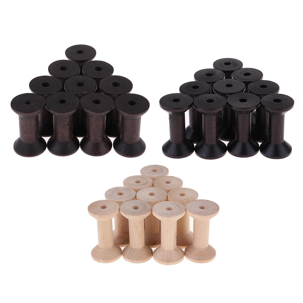 Thread Bobbins Empty - Wooden Empty Spools Vintage Bobbin Craft