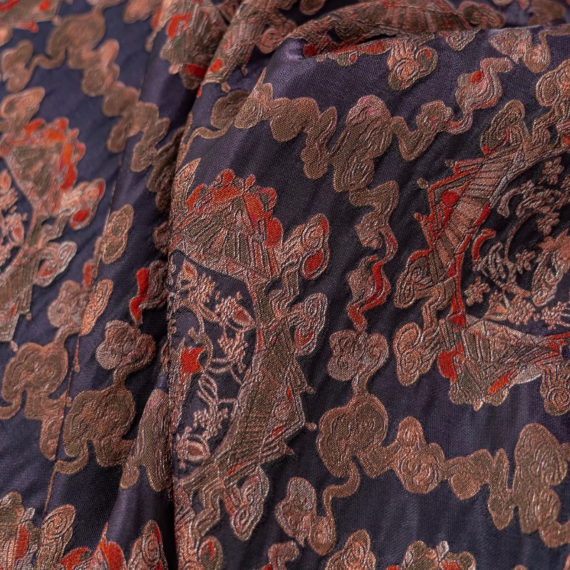 Purple Red Rayon Floral Jacqua - đánh giá và giá Sewing Fabric