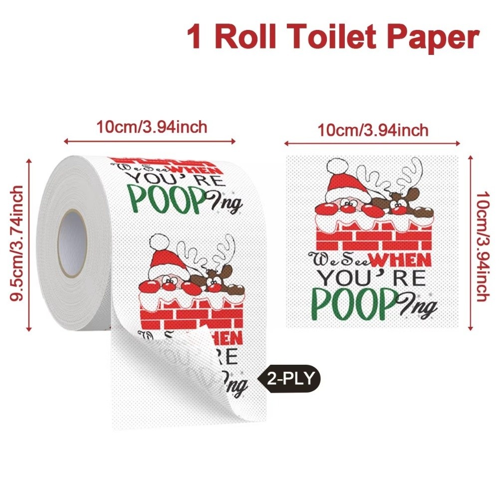 Santa Printed Christmas Toilet - đánh giá và giá Pattern Tissue Paper
