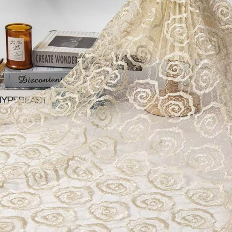 Embroidered Tulle Lace Trim Fa - đánh giá và giá Sewing Fabric