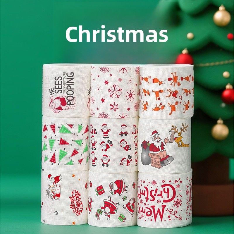 Christmas Cartoon Toilet Paper - đánh giá và giá Pattern Tissue Paper