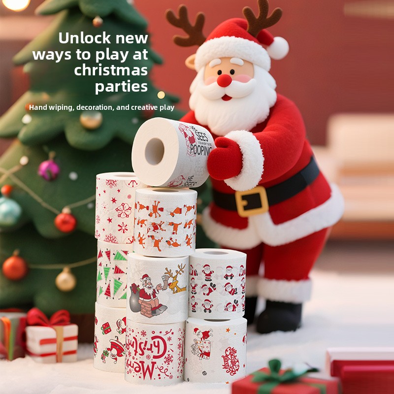 Christmas Cartoon Toilet Paper - đánh giá và giá Pattern Tissue Paper