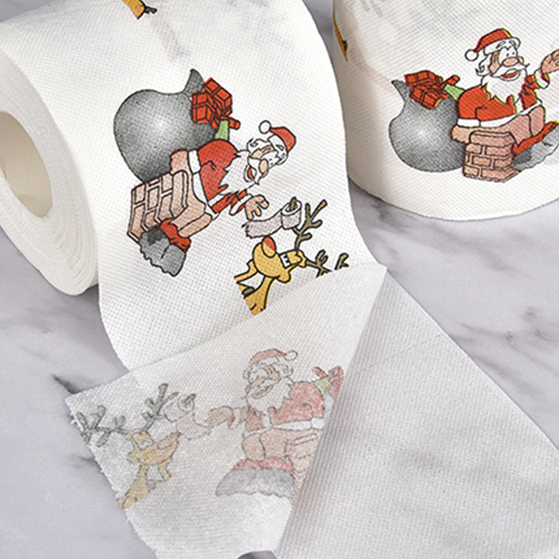 Christmas pattern color toilet - đánh giá và giá Pattern Tissue Paper