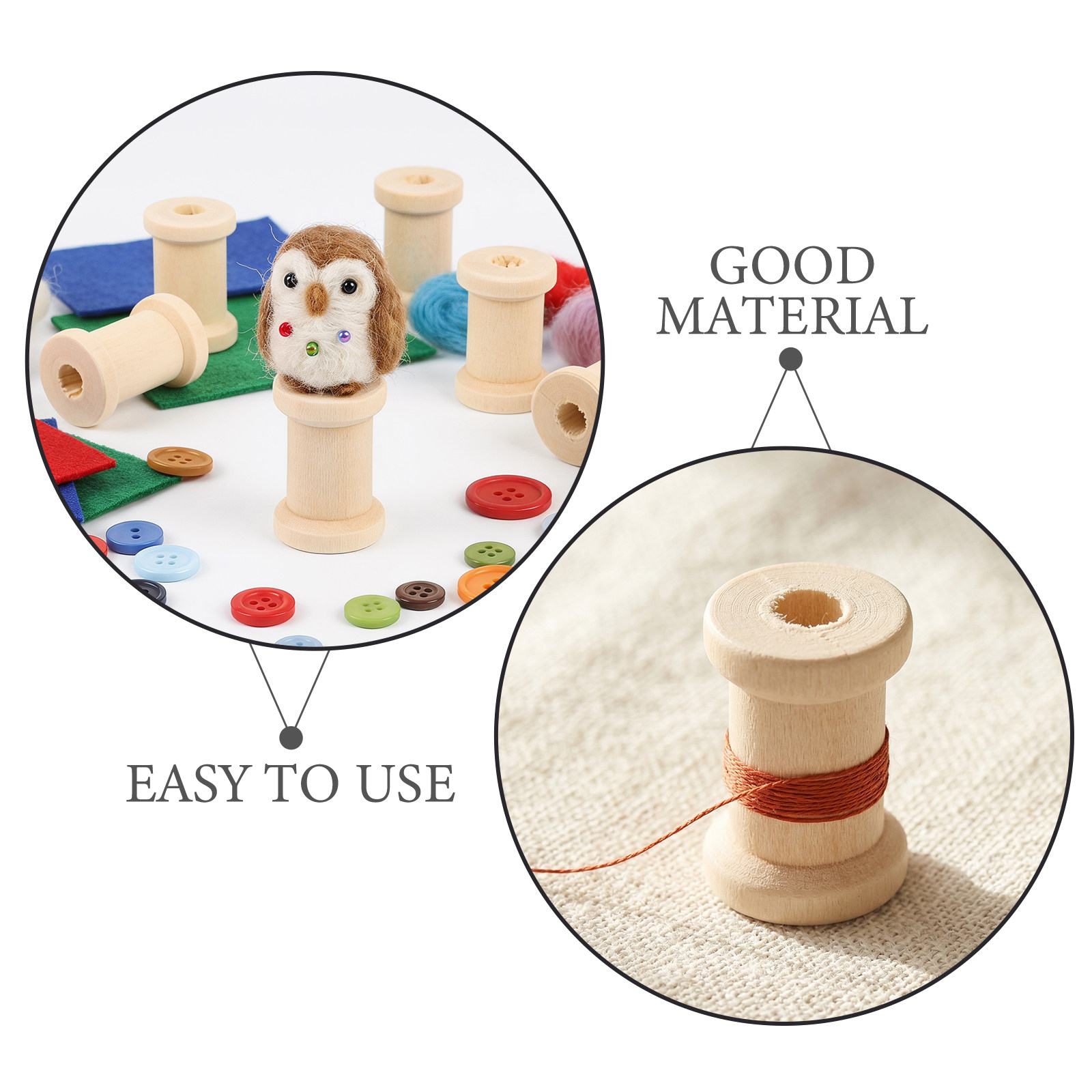 100Pcs Empty Wooden Spools 0.7 - đánh giá và giá Thread Bobbins Empty