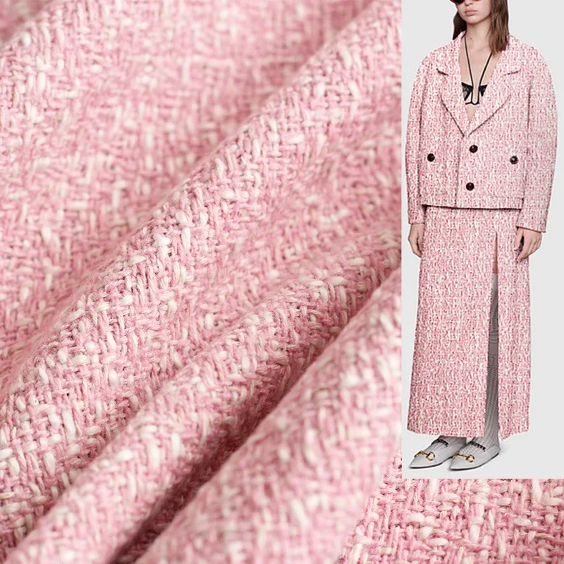 Redraspberry 145cm Pink White  - đánh giá và giá Sewing Tweed Fabric