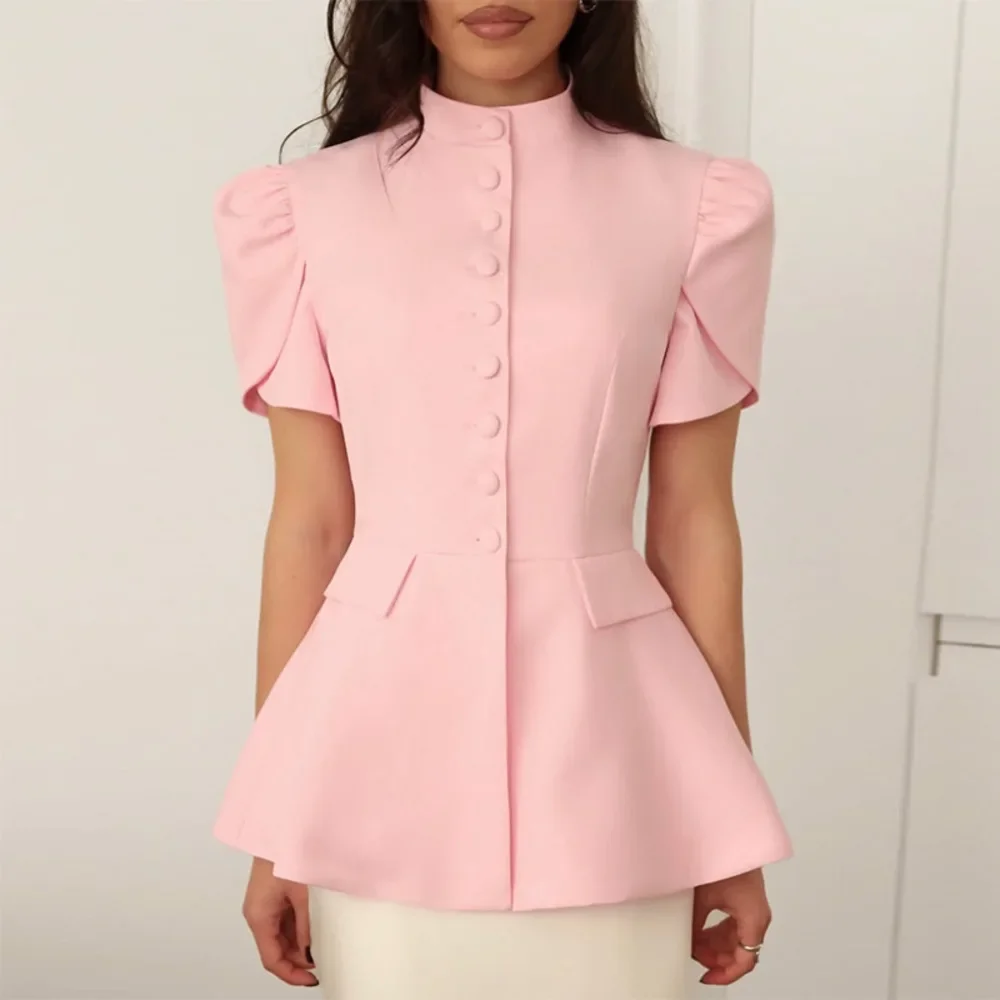 Autumn Short Sleeve Blazer Wom - đánh giá và giá Sewing Jackets