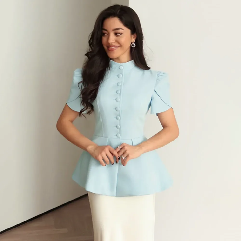 Autumn Short Sleeve Blazer Wom - đánh giá và giá Sewing Jackets