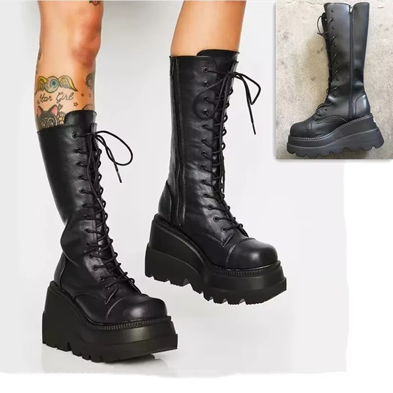 Women's Platform Boots Punk Mi - đánh giá và giá Sewing Cotton