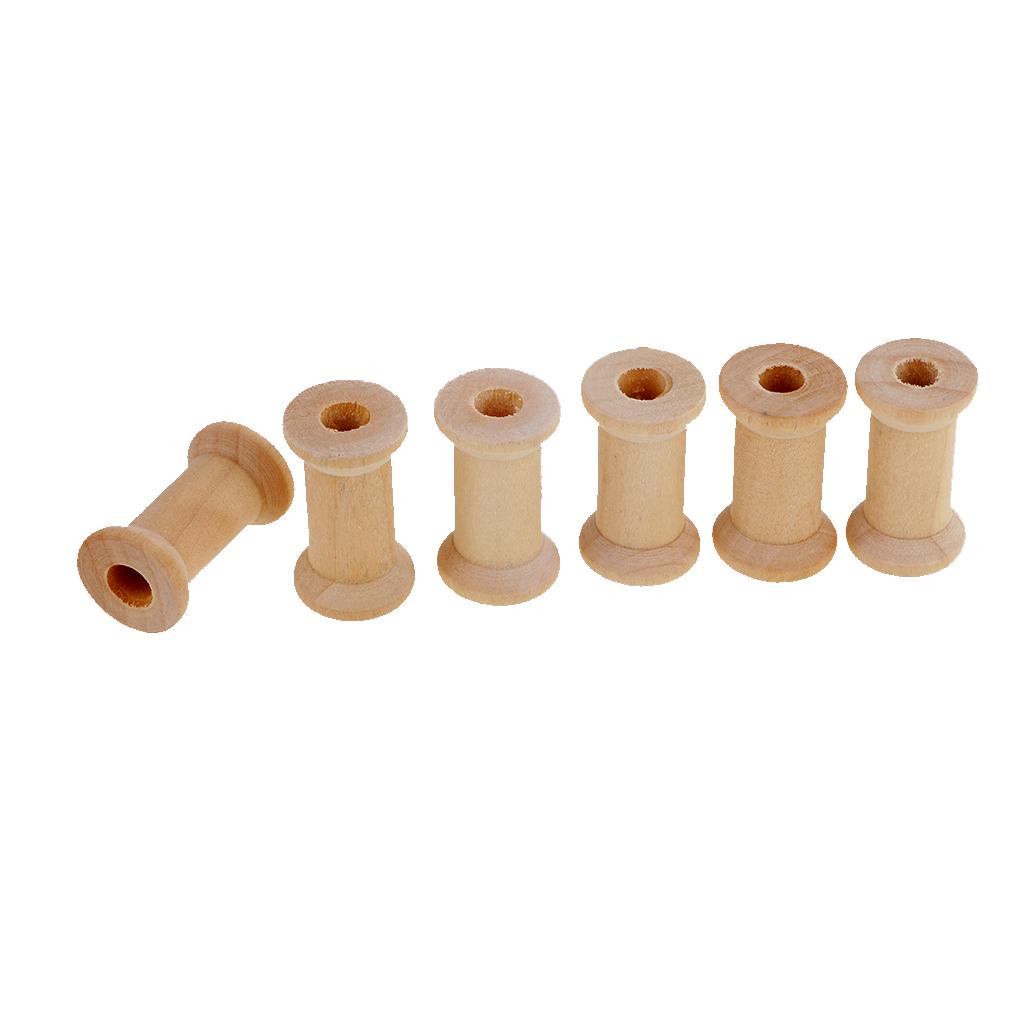 Wooden Empty Bobbin Set 20 Pie - đánh giá và giá Thread Bobbins Empty