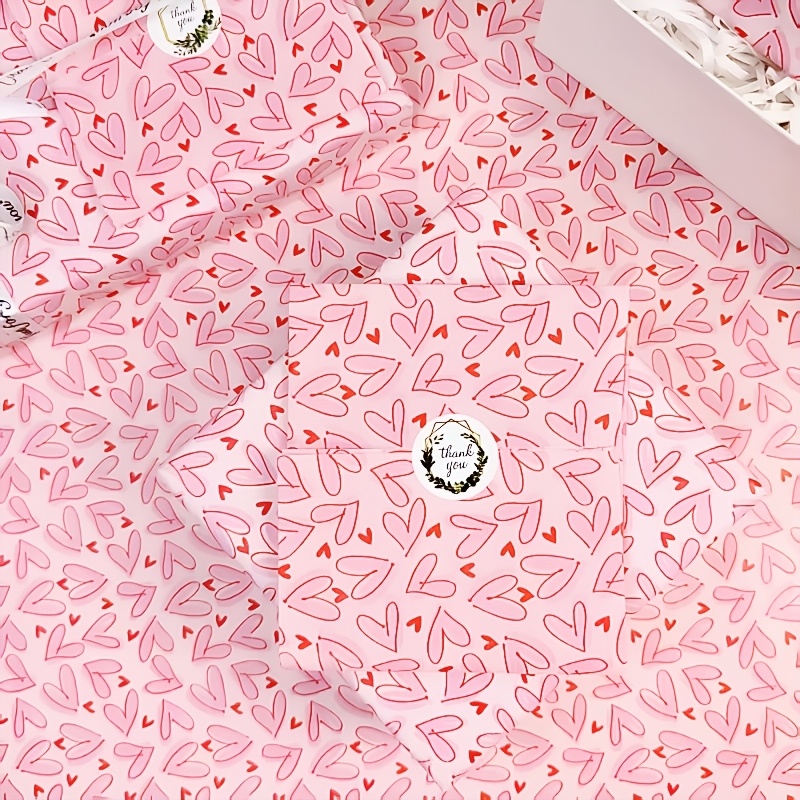 50 Sheets Bright Pink Heart Ti - đánh giá và giá Pattern Tissue Paper
