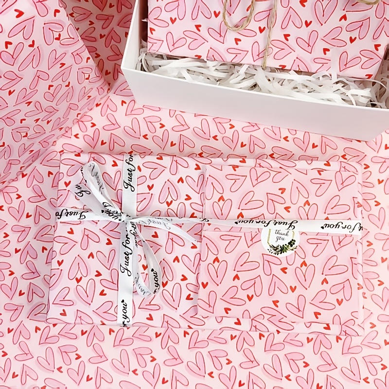 50 Sheets Bright Pink Heart Ti - đánh giá và giá Pattern Tissue Paper