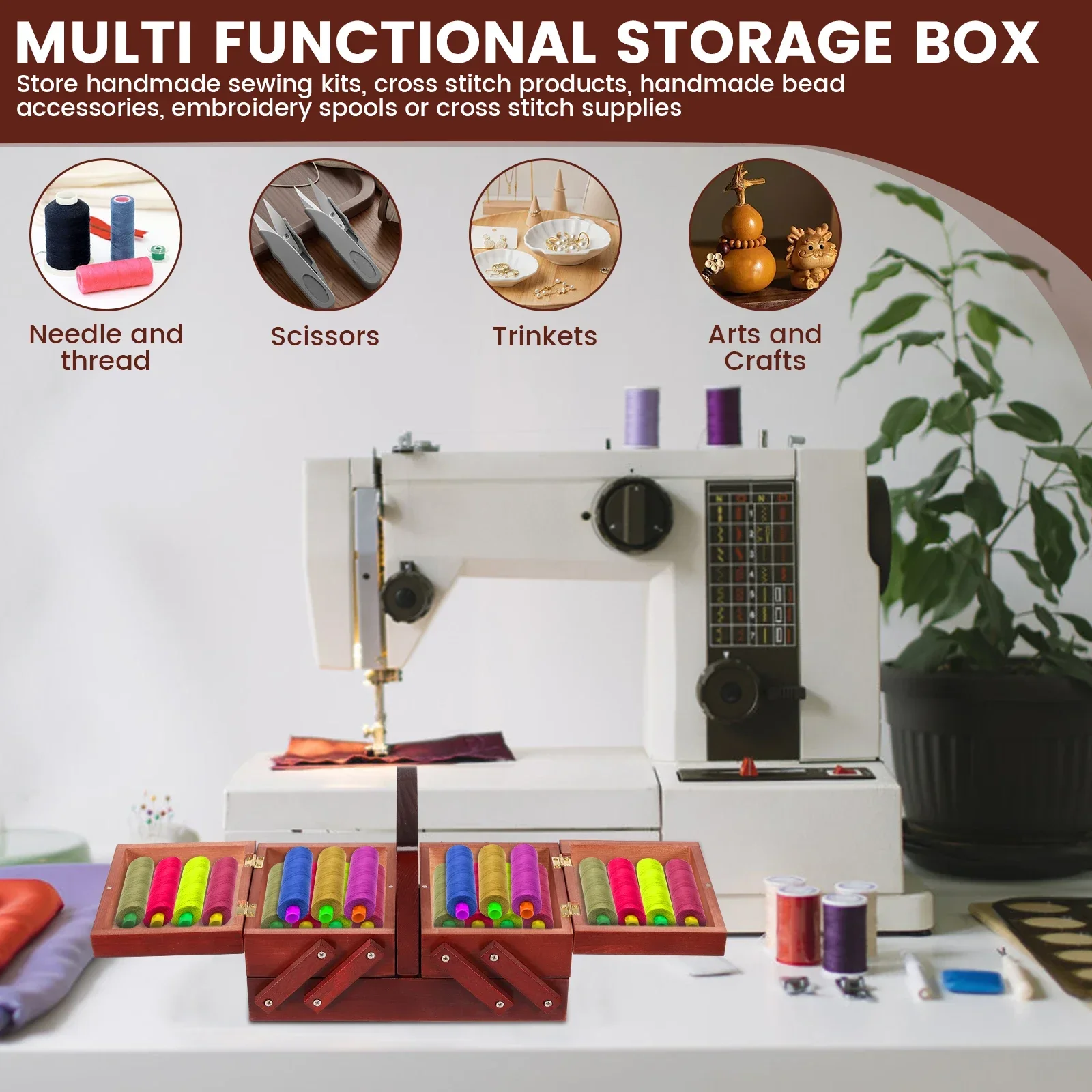 Expandable Sewing Thread Box W - đánh giá và giá Thread Bobbins Empty