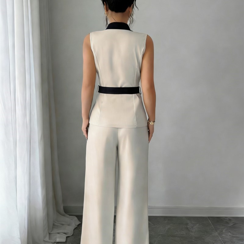 Vest Suit Women Wide Leg Pants - đánh giá và giá Sewing Jackets