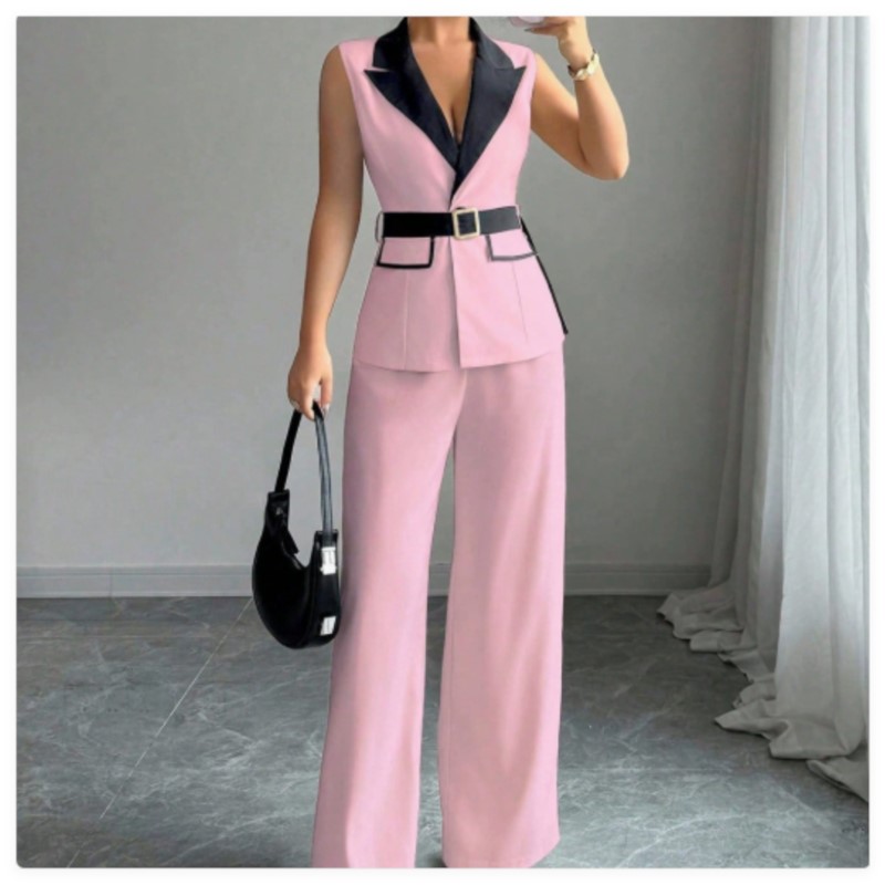 Vest Suit Women Wide Leg Pants - đánh giá và giá Sewing Jackets