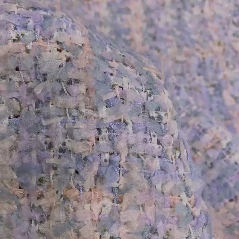 Light Purple Lattice Ribbon Ya - đánh giá và giá Sewing Tweed Fabric