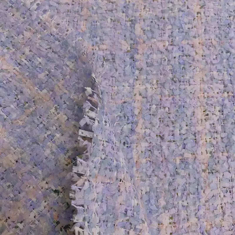 Light Purple Lattice Ribbon Ya - đánh giá và giá Sewing Tweed Fabric