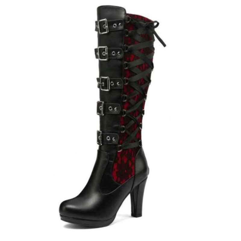 Punk Gothic Style Women's Knee - đánh giá và giá Sewing Cotton