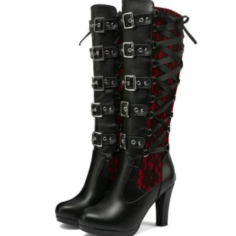 Punk Gothic Style Women's Knee - đánh giá và giá Sewing Cotton