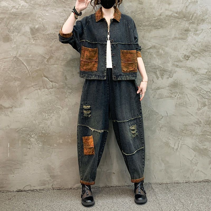 Autumn Winter Women Retro Cowb - đánh giá và giá Sewing Jackets