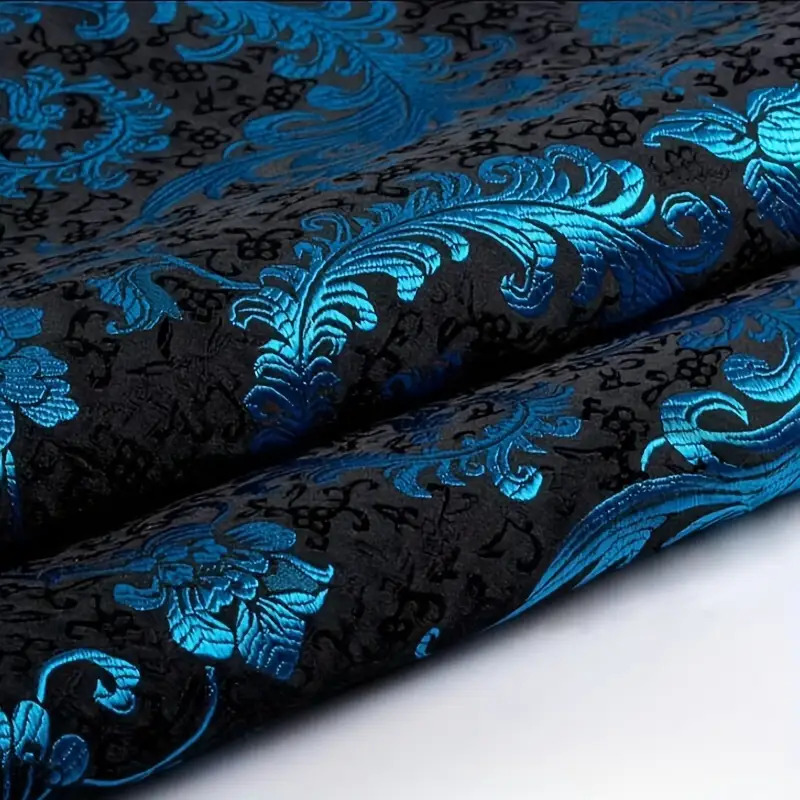3D Blue Phoenix Tail Brocade F - đánh giá và giá Sewing Fabric