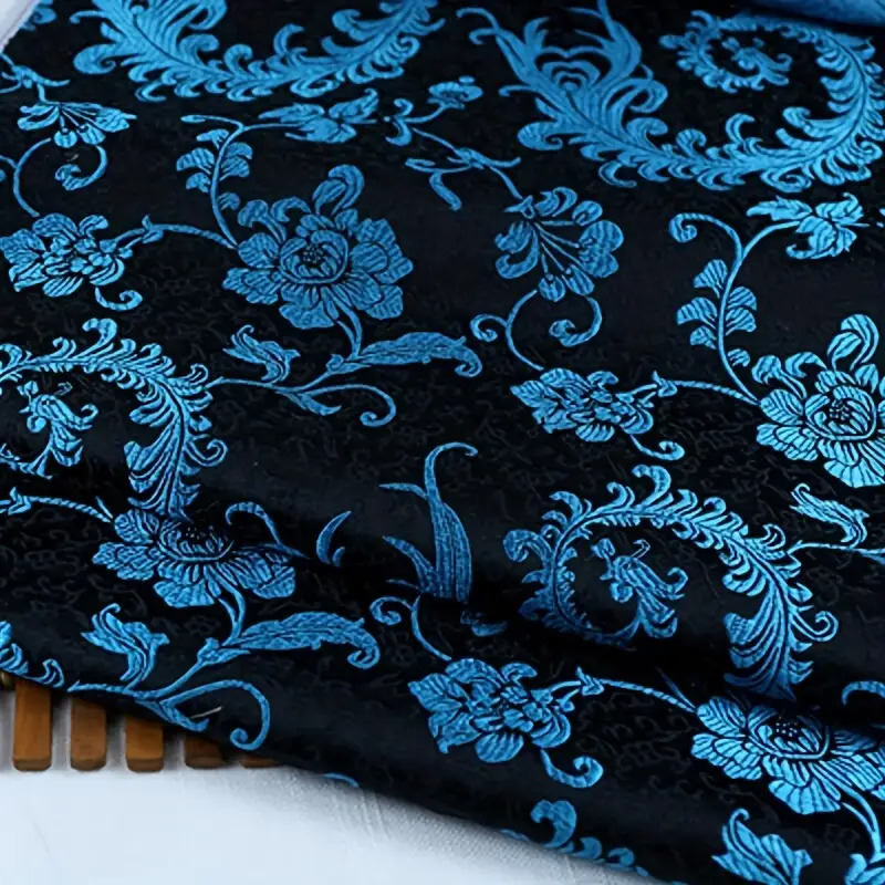 3D Blue Phoenix Tail Brocade F - đánh giá và giá Sewing Fabric