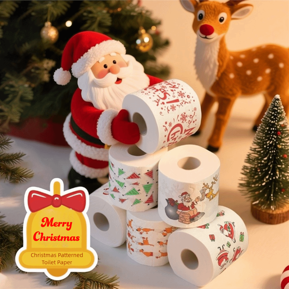 Santa Printed Christmas Toilet - đánh giá và giá Pattern Tissue Paper
