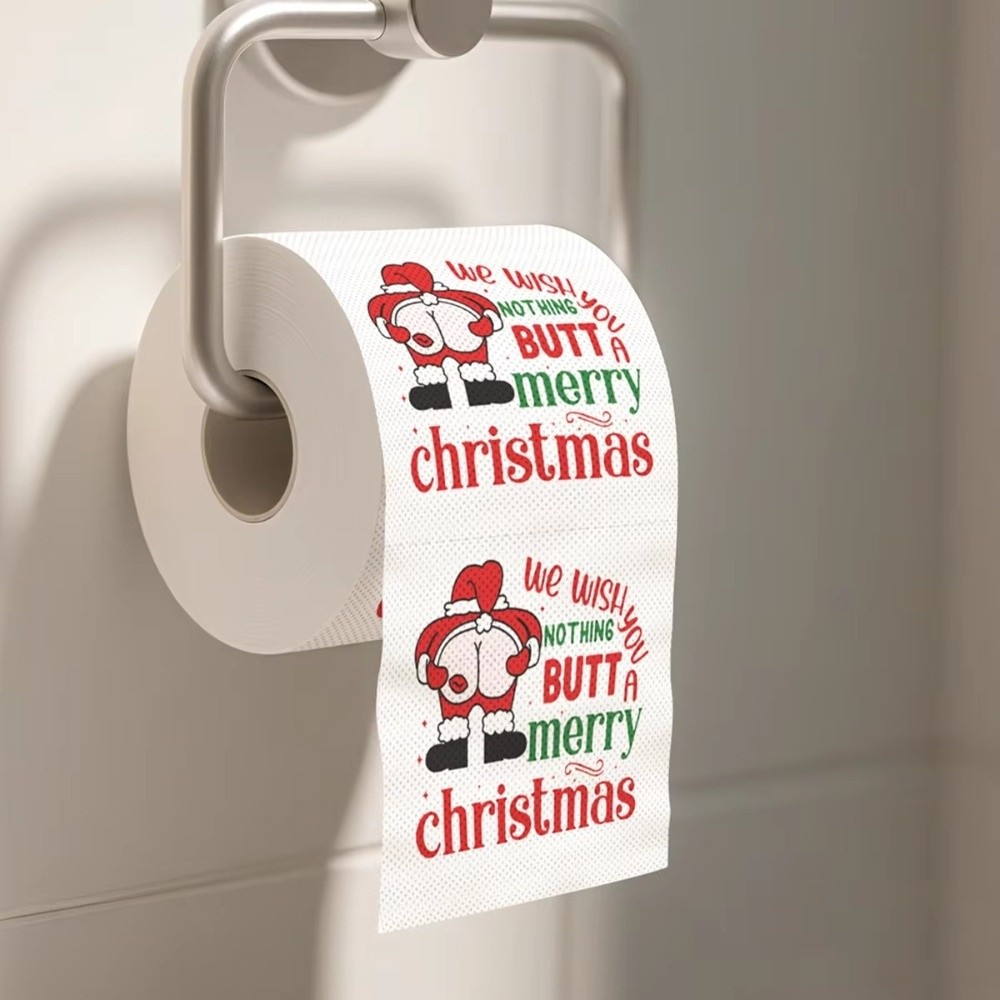Santa Printed Christmas Toilet - đánh giá và giá Pattern Tissue Paper